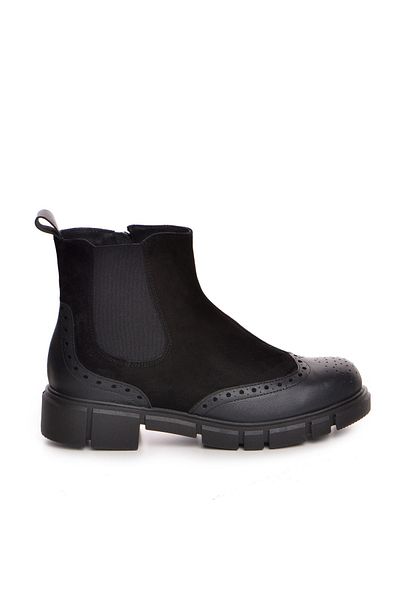 Vanilla Days Liza boots, black suede and smooth leather