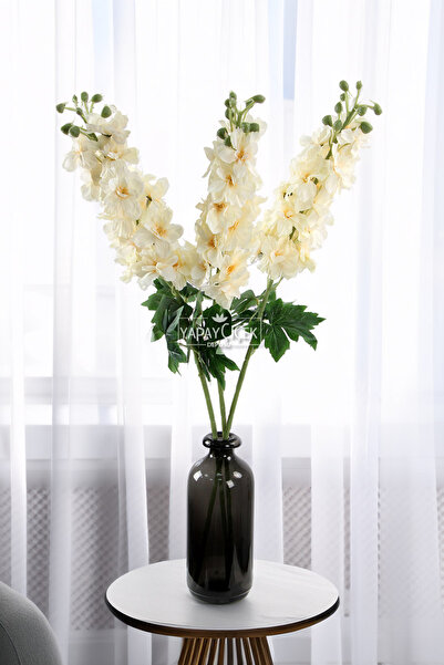 Yapay Çiçek Deposu Yapma Çiçek İri Dal Şebboy 87 cm Krem