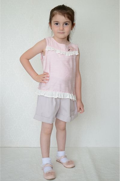 Sevimli Girl's Summer Blouse Shorts Set