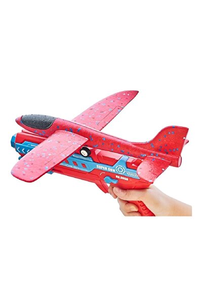 rexa مجموعة ألعاب قاذفة طائرات 4 في 1 - لعبة طائرة رغوية لإطلاق الفقاعات وإطل...