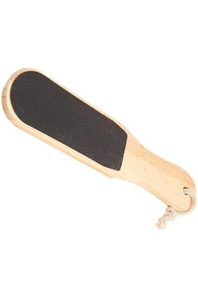 Generic Double-Sided Wood Foot Rasp Dead Skin Callus Remover Foot File Exfoliating Brush Wooden Handl