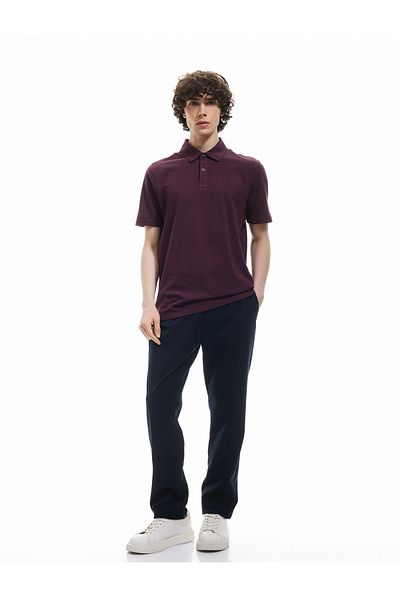 Koton Tricou din bumbac cu mânecă scurtă și gât polo
