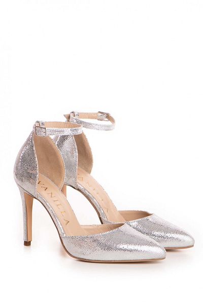 Vanilla Days Pantofi Stiletto Florence argintii cu toc subtire