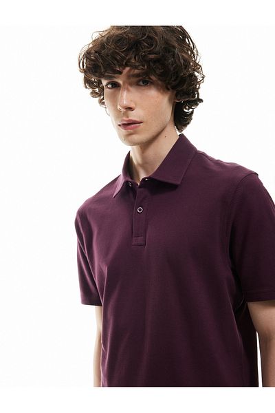 Koton Tricou din bumbac cu mânecă scurtă și gât polo