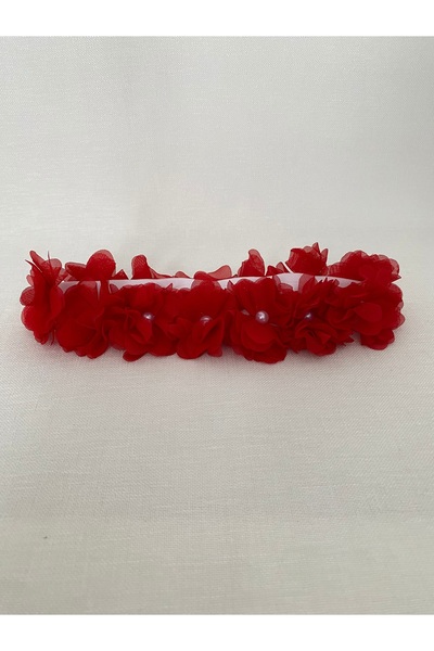 MODA KIRMIZI ÇİÇEKLİ BANDANA DOĞUM GÜNÜ
