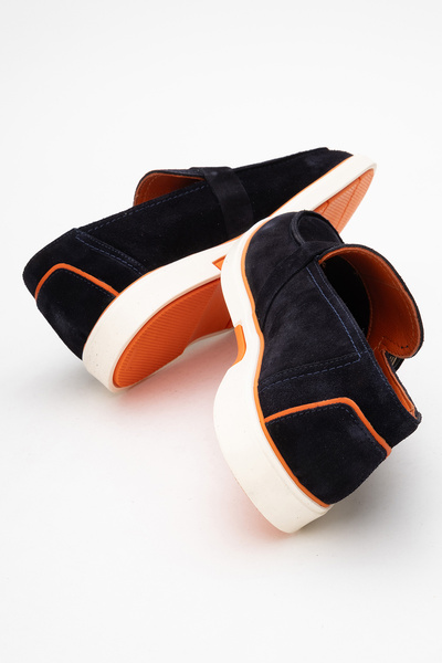 Dericlub DERİCLUB Мъжки мокасини с лека подметка и катарама, изработени от естествена кожа CR 2406, тъмносини