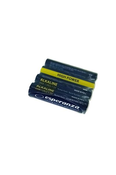 ESPERANZA Set of 4 AAA R3 alkaline batteries, Esperanza High Power 95983, 1.5V