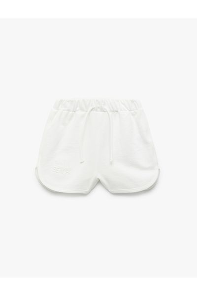 Koton Cotton Tie Waist Printed Shorts