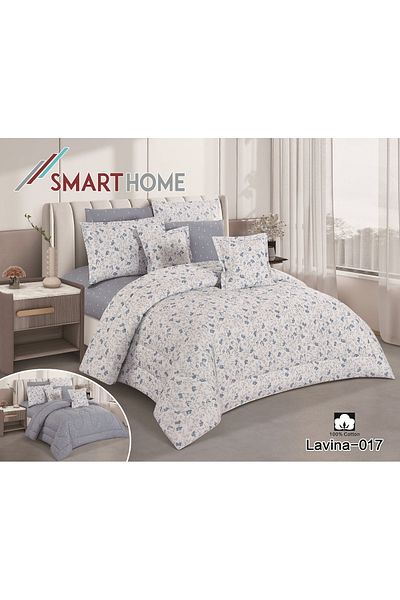 smart home Luna Printed Bedspread 8 Pieces 100% Cotton