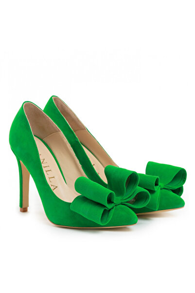 Vanilla Days Stiletto Catrina Green Piele Intoarsa