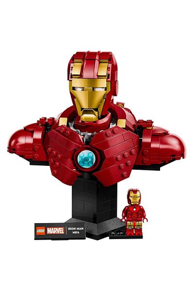LEGO Marvel Iron Man Mk4 Bust 76327 - Collectible Model Featuring Minifigure for Adult