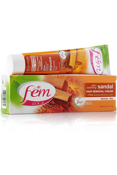 Fem USA Hair Removal Cream with Sandal For Softening Skin 120 g
