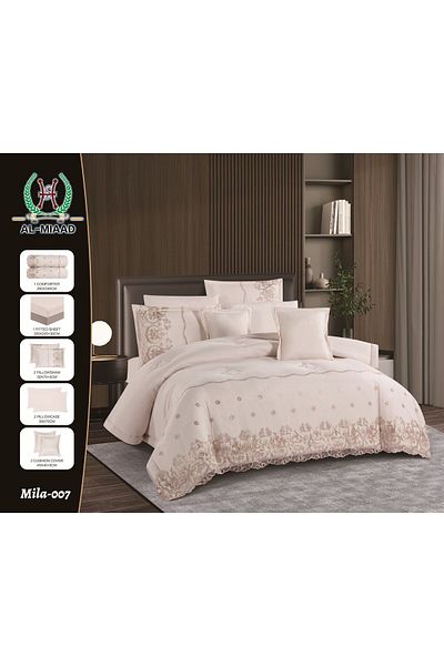 Gerenic A sophisticated microfiber lace bridal bedspread for two people with prominent details and a luxurious feel of quality and elegance, size 240 x 260 cm