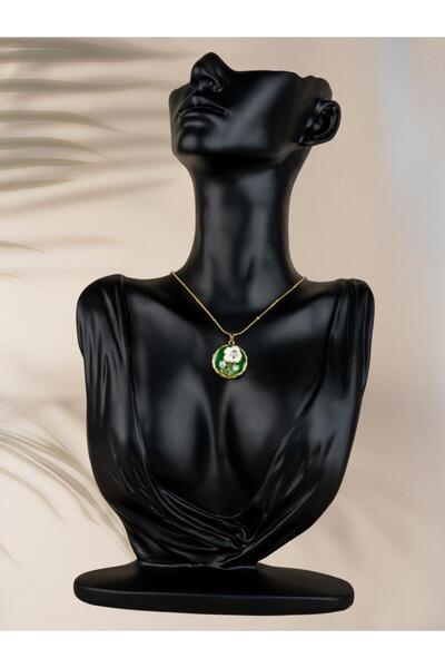 Portakal Esintisi Calyssa White Flower Figured Steel Art Necklace