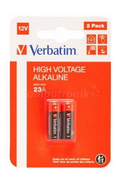 Verbatim Verbatim 49940 Alkaline Batteries, 12V, 23A, 2 pcs