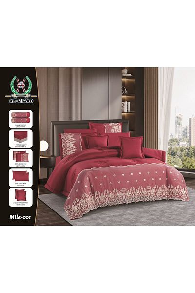 Gerenic A sophisticated microfiber lace bridal bedspread for two people with prominent details and a luxurious feel of quality and elegance, size 240 x 260 cm