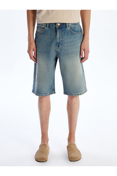 LC Waikiki Lcw Comfortable Fit Men's Jean Shorts Fast Fashion