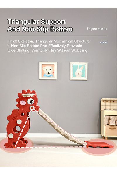 Ma Baby Kids Slide Slide 1-3-5 Years Old Baby Single Slide Indoor and Outdoor Home Red