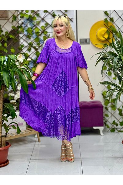 Punta Otantik Vl5510 Marselina Voile Dress Purple