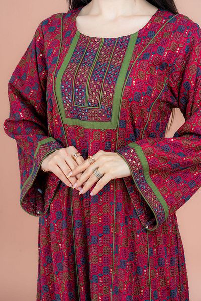 IKKXA Modern Embroidered Jalabiya