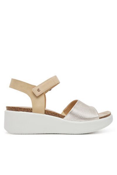 Ecco Sandale de damă aurii ECCO-27231360704 WHITE GOLD