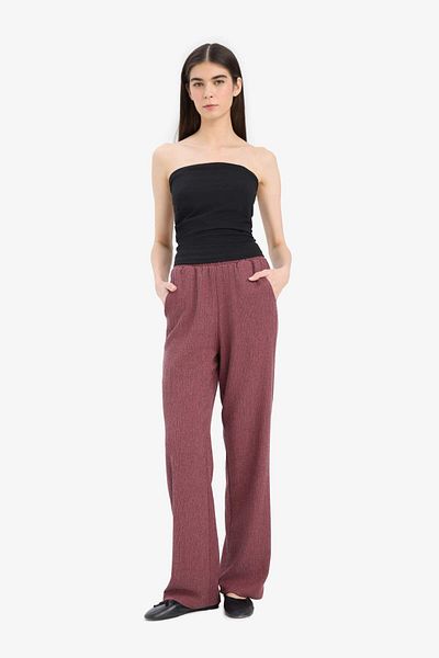 DeFacto Wide Leg Flexible Waisted Wrinkle Wide Leg Pants F6291Ax25Sm