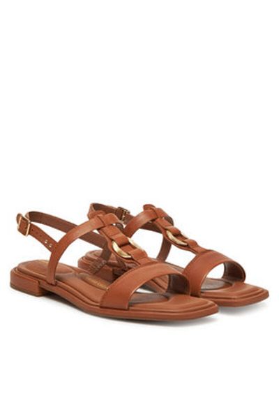 CLARKS Women's Sandals brown CLARKS-26181242 TAN LEATHER