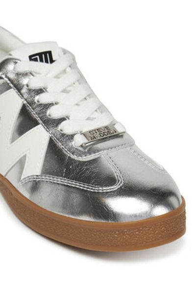 Steve Madden Teniși argintii pentru femei STEVE MADDEN-SM11003179 SVC SILVER COIN