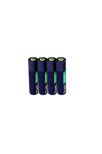 Trust Trust TR-25671 Rechargeable Batteries, AAA, USB-C, 4 pieces (Blue)