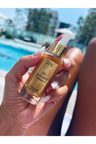 BeOne Cosmetics Glow Sparkle Gold Oil - ulei universal cu efect radiant,particule mari, auriu, 100%