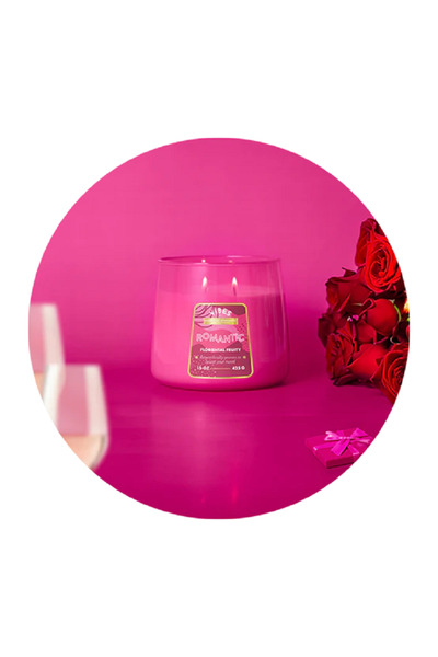 Candle-Lite شمعة لايت فايبس بفتيلتين رومانسية برائحة الزهور الشرقية والفواكه ...