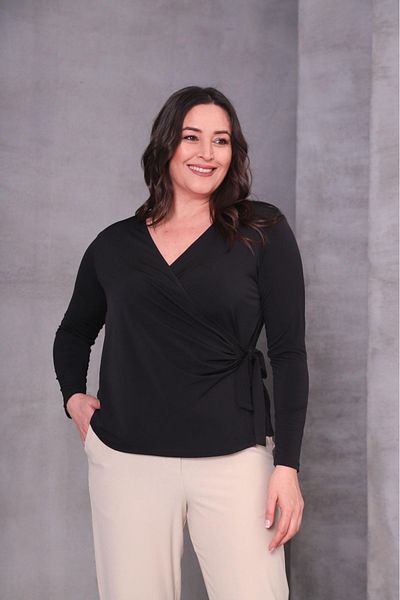 BRUGGE Gamze Moda Butik Plus Size Double Breasted Blouse
