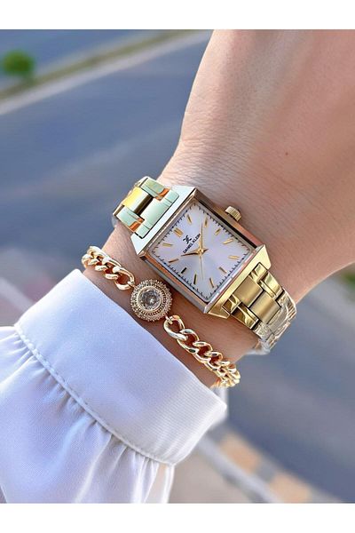 Daniel Klein Steel Cord 30 Mt Water Resistant 2 Years Warranty Women's Wrist Watch+Bracelet Byn.10816.2