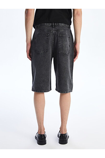 LC Waikiki Anthracite Comfortable Fit Men's Jean Shorts