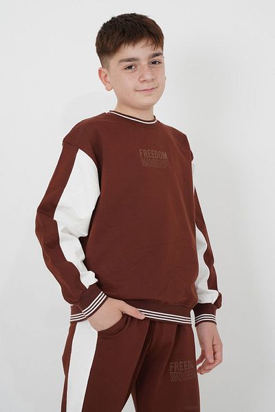 HayKids Σετ αγοριού με ριγέ γιακά ποδηλάτου από ύφασμα δύο κλωστών