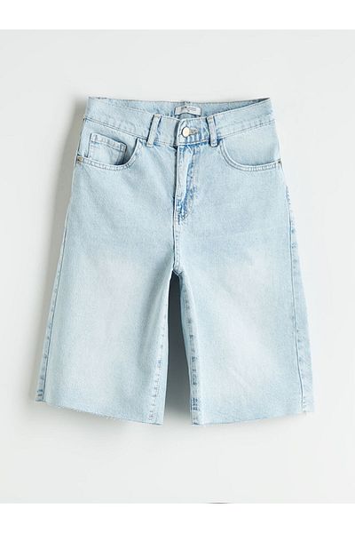 LC Waikiki Jeans Indigo Bermuda Fit Women's Jean Shorts