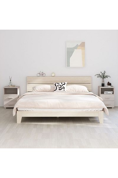 vidaxl Bedside Cabinets HAMAR 2 pcs White 40x35x62 cm Solid Wood