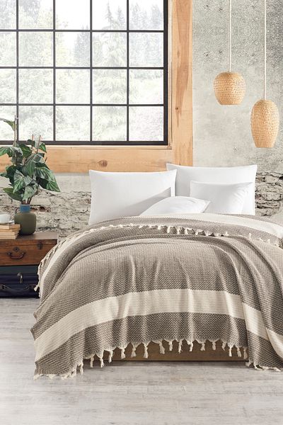 Casnack Aymila Model Brown Double Pique 200X230Cm