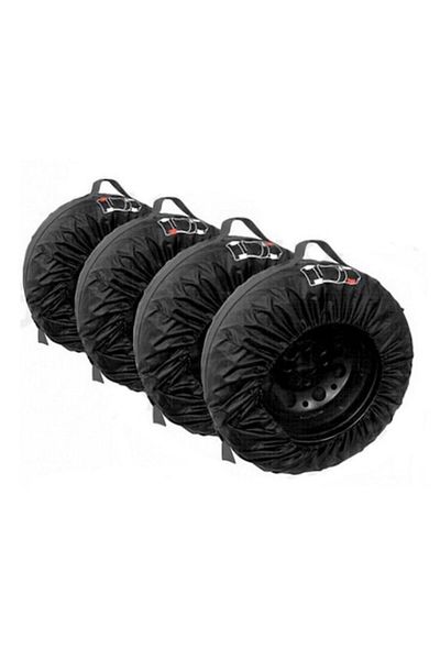 SMARTECH Set 4 huse roti auto, cu maner, impermeabil, pentru dimensiunea 16-20, Negru