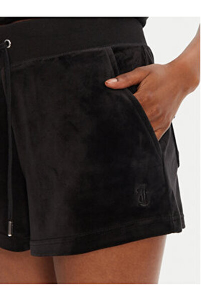 Juicy Couture Pantaloni scurți sport pentru femei negri JUICY COUTURE-JCBHS22...