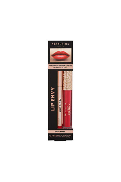 PROFUSION COSMETICS Set Lip Envy Love Spell, luciu de buze și creion de buze ultra-fin, Profusion Cosmetics, 3,5 ml, 0,3 g