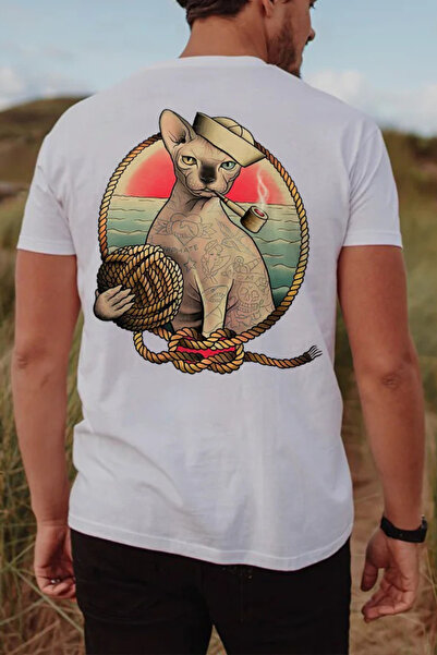 donamod تي شيرت كبير الحجم مطبوع عليه قطة القراصنة