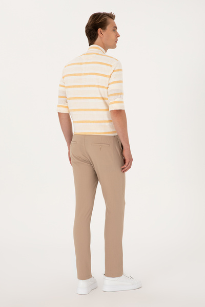 U.S. Polo Assn. Men's Beige Canvas Trousers 50300436-Vr011