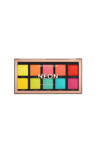 PROFUSION COSMETICS Neon, Vegan Eyeshadow Palette 10 Shades, Profusion Cosmetics, 103 gr