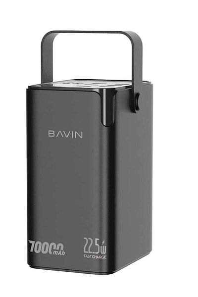 Bavin PC1062s Portable Power Bank with 70000mAh Large Capacity and 22.5W Fast Charging with Built-in Flashlight