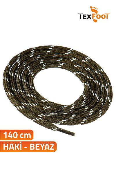 TexFoot Round Polyester Striped Sports Shoe and Boot Laces 140cm