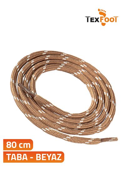 TexFoot Round Polyester Striped Sports Shoe and Boot Laces 80cm