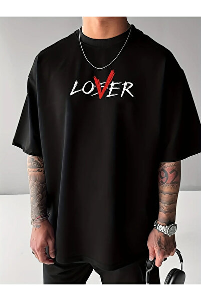 donamod تي شيرت كبير الحجم مطبوع عليه عشاق