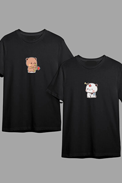 donamod مجموعة تيشيرتات كبيرة الحجم للزوجين مطبوعة على شكل دمية دب العزيز مكو...
