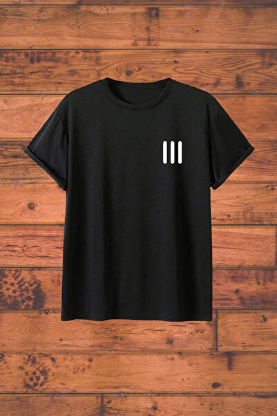 donamod تي شيرت كبير الحجم مطبوع بثلاثة خطوط